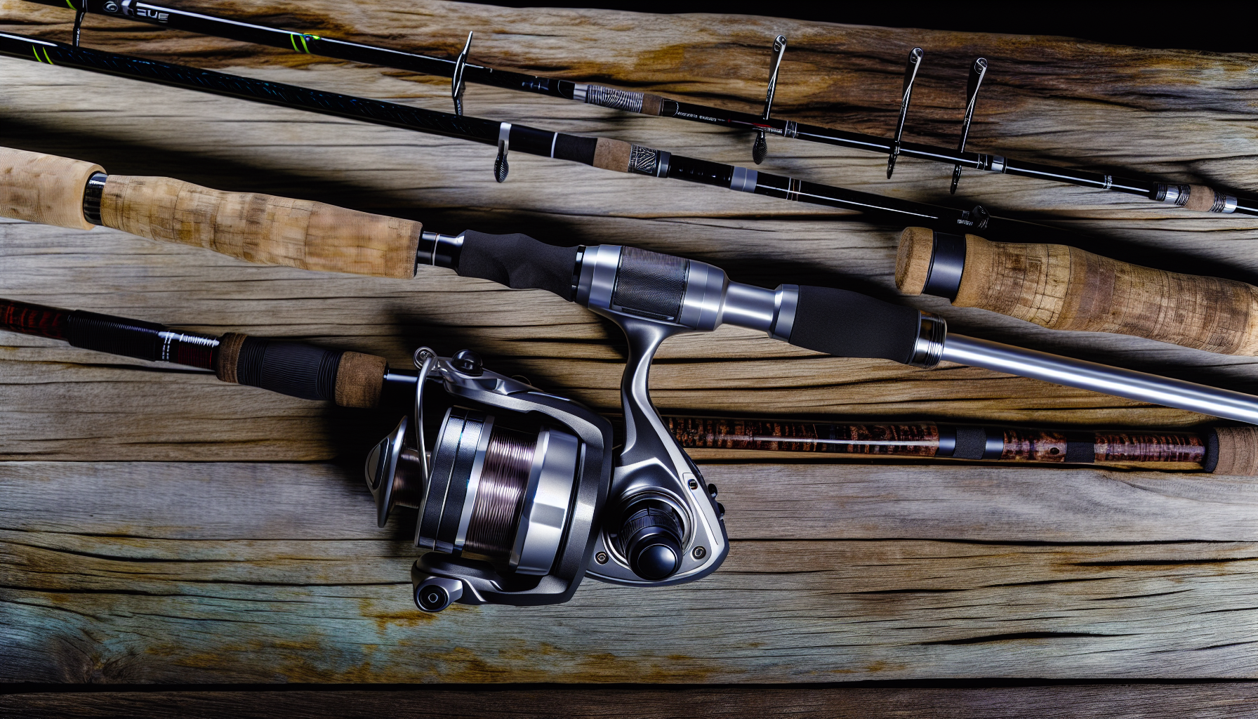 Photo of heavy spinning rod and reel for barracuda fishing