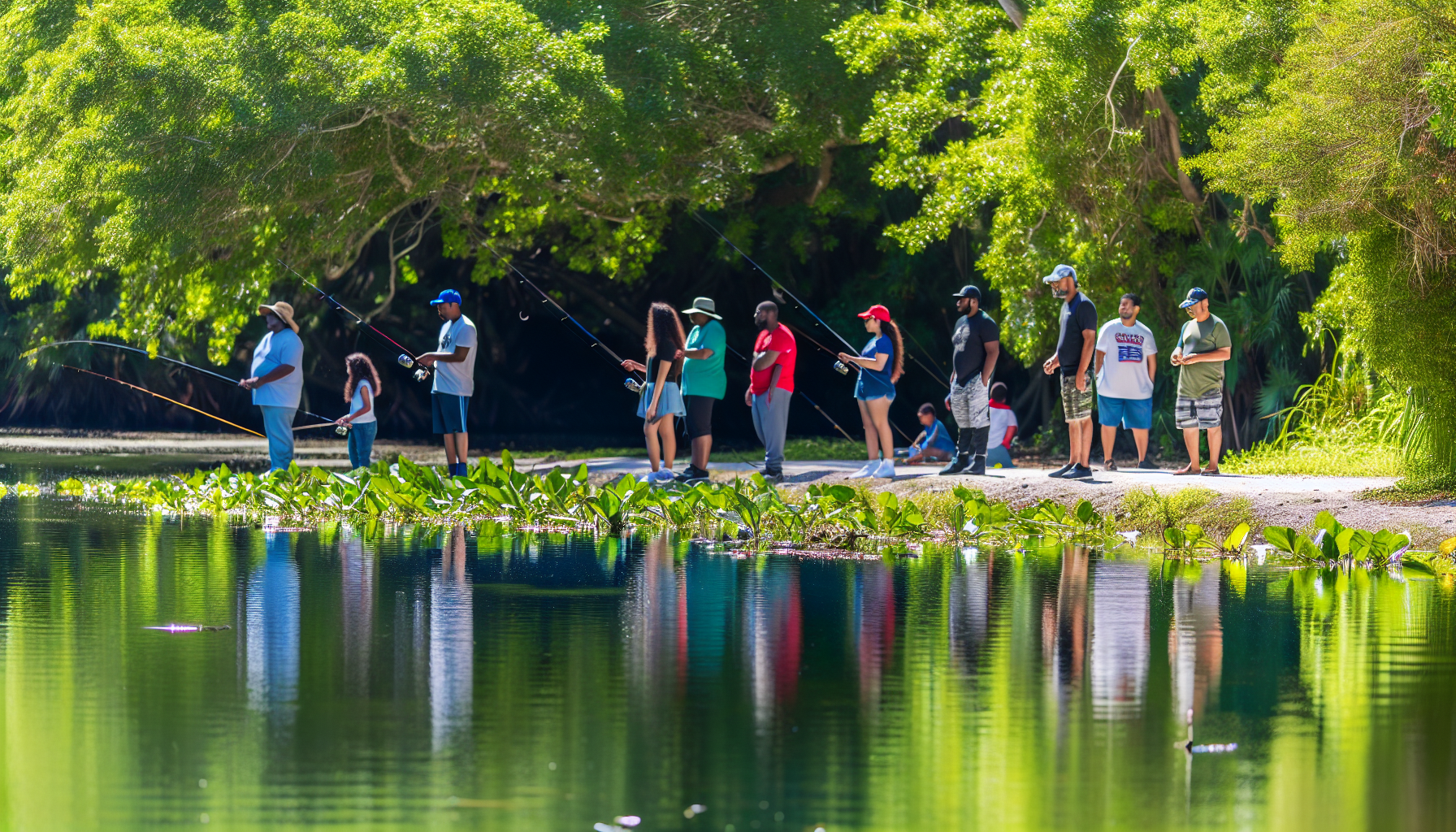 Quiet casting at Oleta River State Park