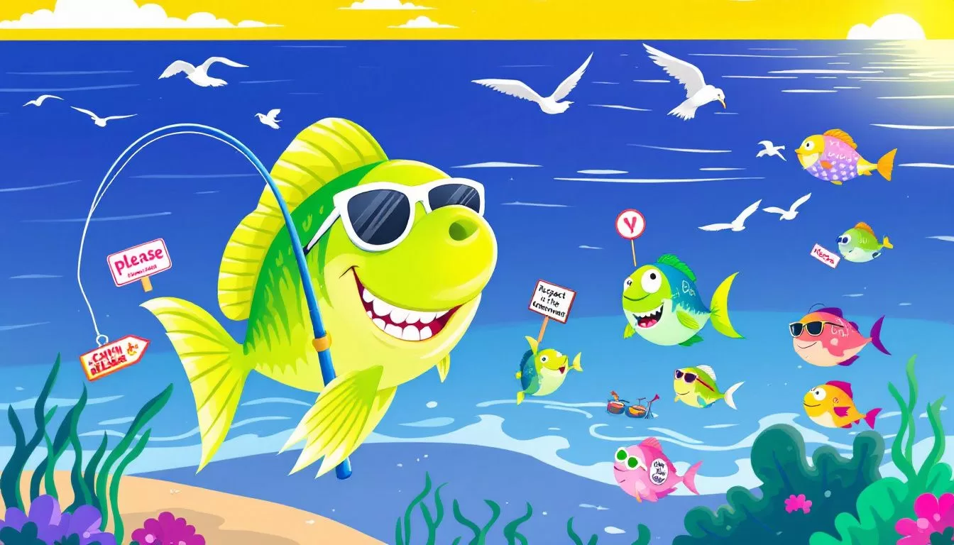 Fishing etiquette tips displayed visually for new anglers.